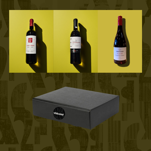 The Wildcase 3 bottle giftset (red) features three bottles of premium red wine chosen from the latest Wildcase club drop 