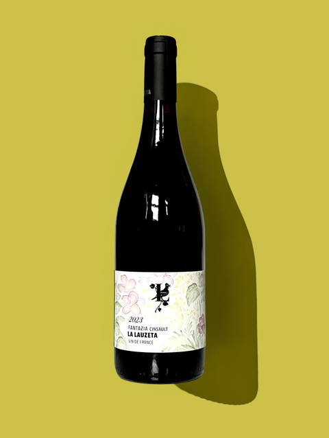 A bottle of Domaine a Laureta's single varietal Cinsault, Fantazia