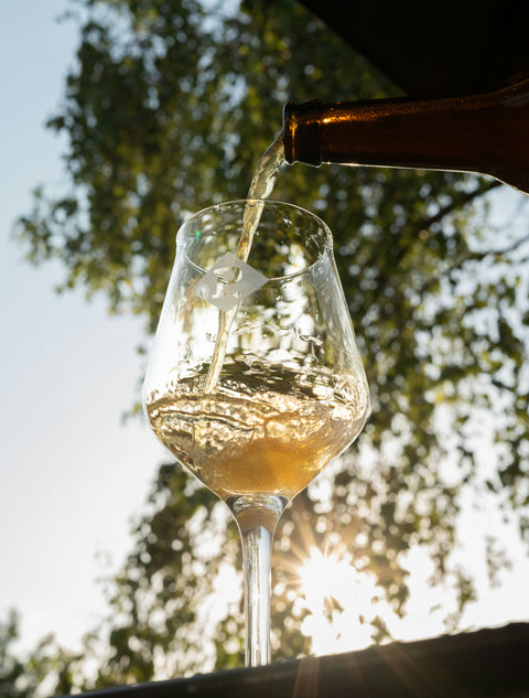 An interesting natural wine being poured at the Sabreseno vineyard in Sardinia. 